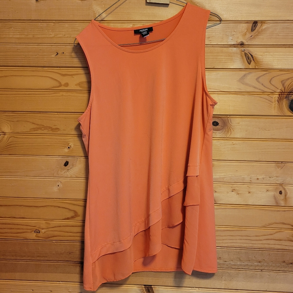 Alfani Petite Orange Sleeveless Blouse, Size: P/XL - Picture 10 of 10